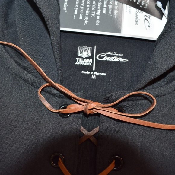 All-Sport Couture NFL Womens New York Jets Game-On Black Hoodie - Picture 5 of 6